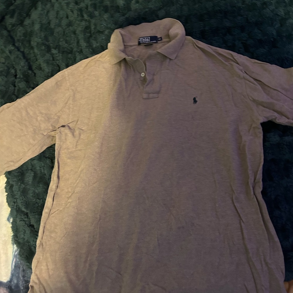 Ralph Lauren Men's Polo Shirt in Light Gray